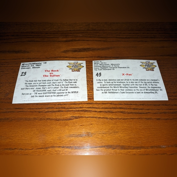 The Rock WWF Wrestlemania Live! 4" x 6" PhotoCards Set - Picture 2 of 2